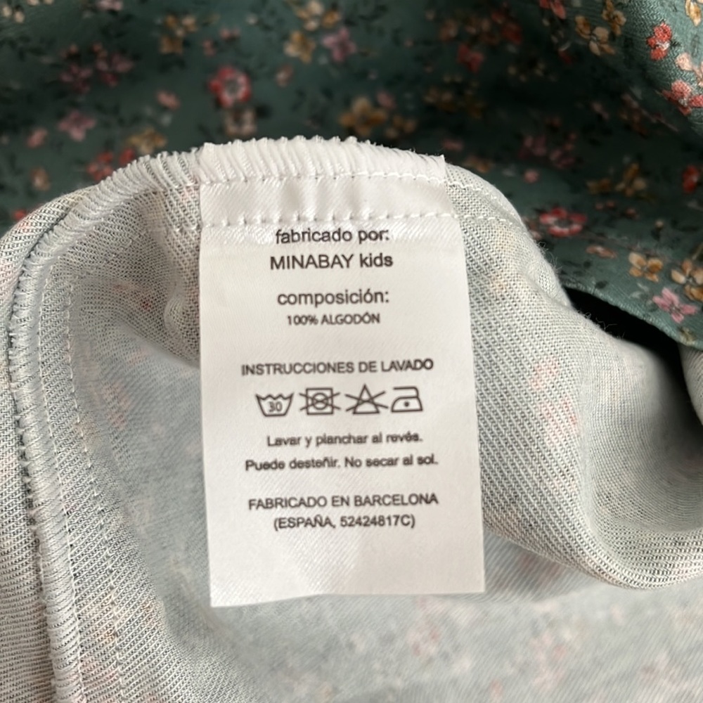 Minabay Kids Green Liberty Dress from a Barcelona | Size 6 - Picture 4 of 4